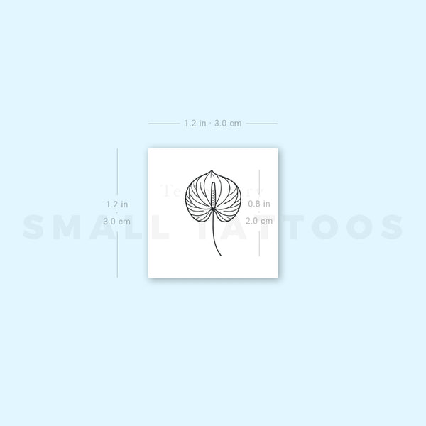 Anthurium Temporary Tattoo (Set of 3)