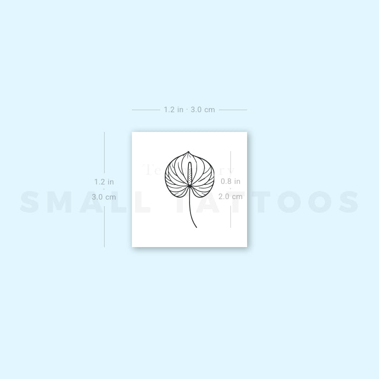 Anthurium Temporary Tattoo (Set of 3)