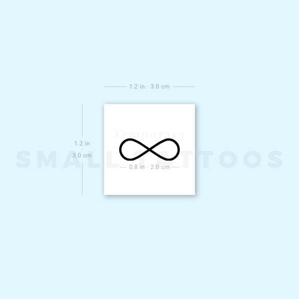 Bold Infinity Symbol Temporary Tattoo (Set of 3)