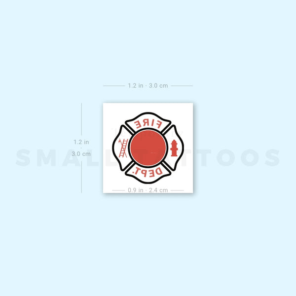 Fire Dept Temporary Tattoo (Set of 3)