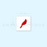 Red Ink Cardinal Temporary Tattoo (Set of 3)