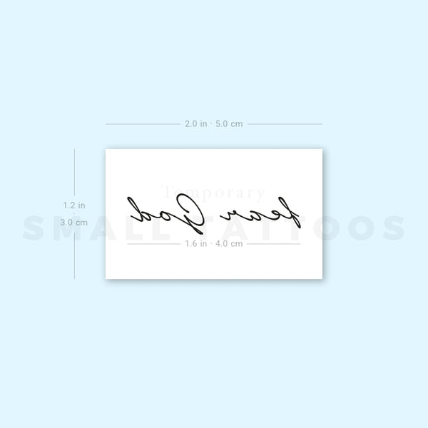 Fear God Temporary Tattoo (Set of 3)