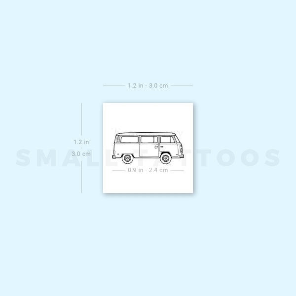 Volkswagen T2 Van Temporary Tattoo (Set of 3)