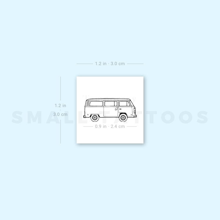 Volkswagen T2 Van Temporary Tattoo (Set of 3)