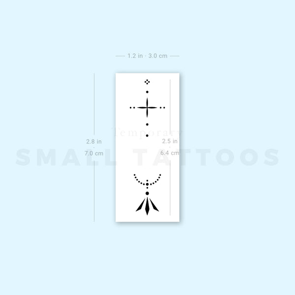 Finger Composition 4 Temporary Tattoo (Set of 3)