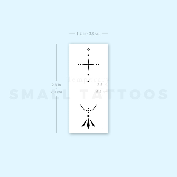 Finger Composition 4 Temporary Tattoo (Set of 3)