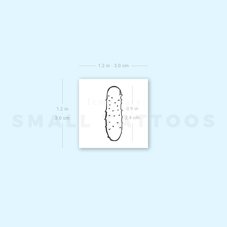 Cucumber Temporary Tattoo (Set of 3)