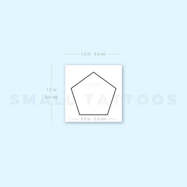 Pentagon Temporary Tattoo (Set of 3)