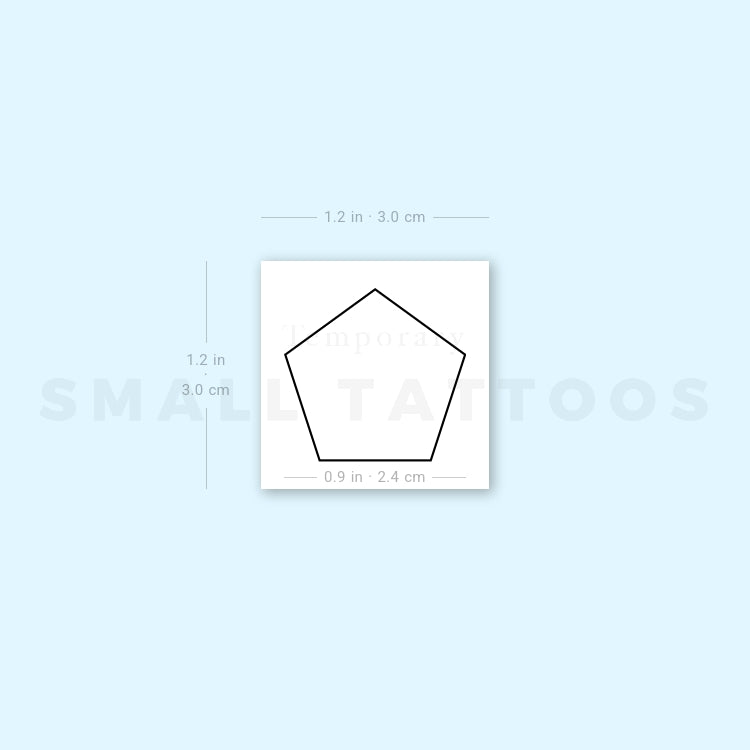 Pentagon Temporary Tattoo (Set of 3)