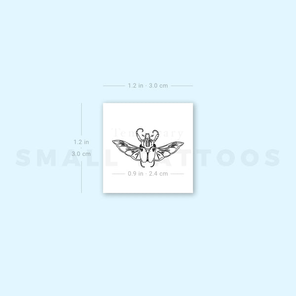Flying Beetle Temporary Tattoo (Set of 3)