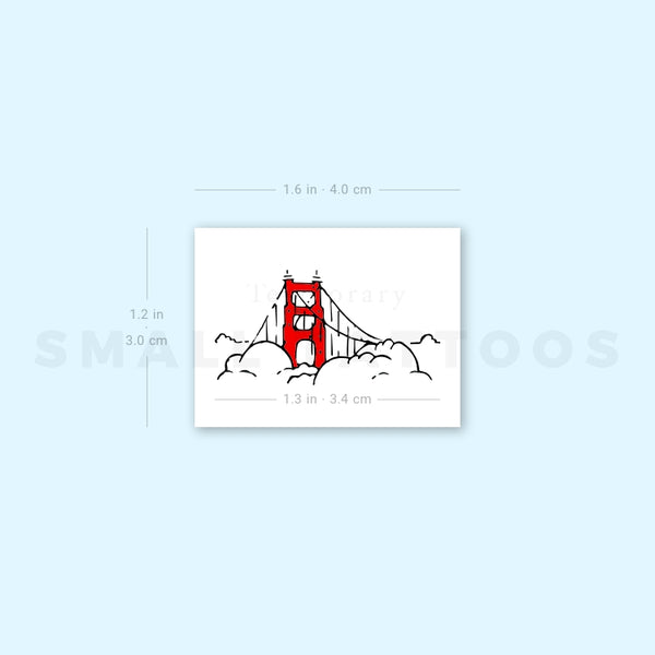 Golden Gate Temporary Tattoo (Set of 3)