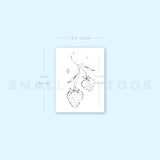 Strawberry Couple By Stefano Mazza Temporary Tattoo (Set of 3)
