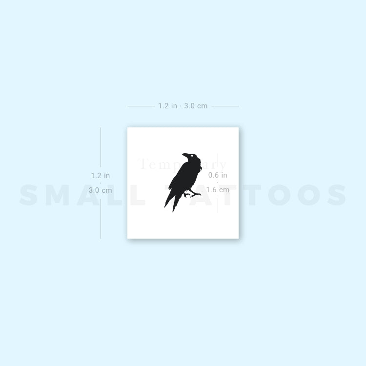 Crow Temporary Tattoo (Set of 3)