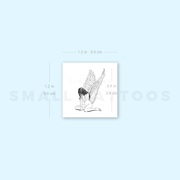Crying Angel Temporary Tattoo (Set of 3)