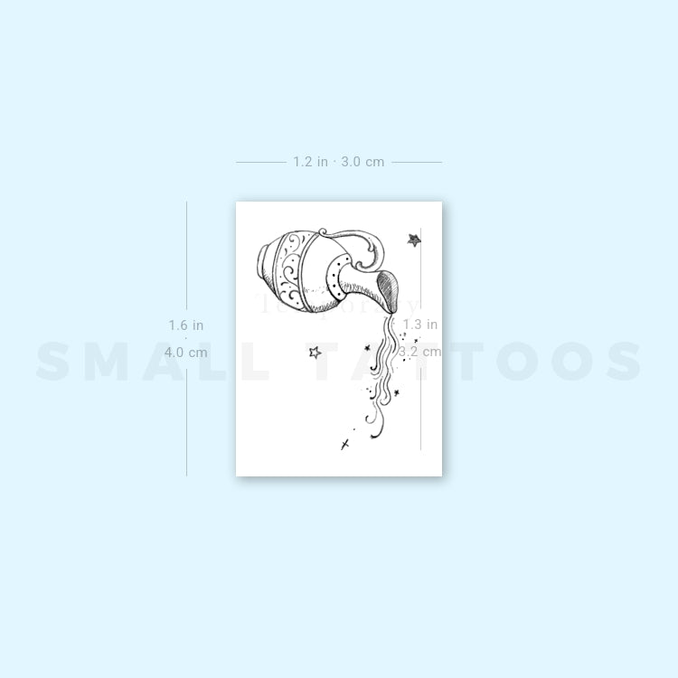 Water Jug By Stefano Mazza Temporary Tattoo (Set of 3)