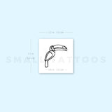 Minimalist Toucan Temporary Tattoo (Set of 3)