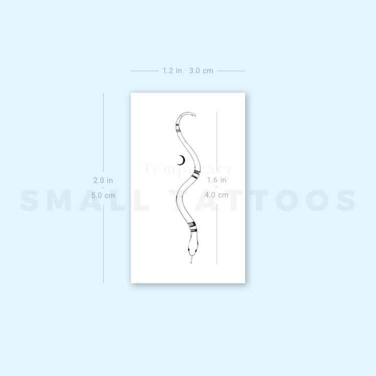 Snake By Stefano Mazza Temporary Tattoo (Set of 3)