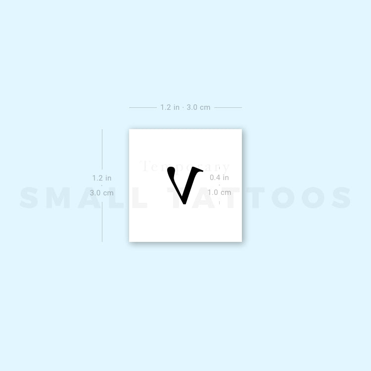 Nu ν Temporary Tattoo (Set of 3)