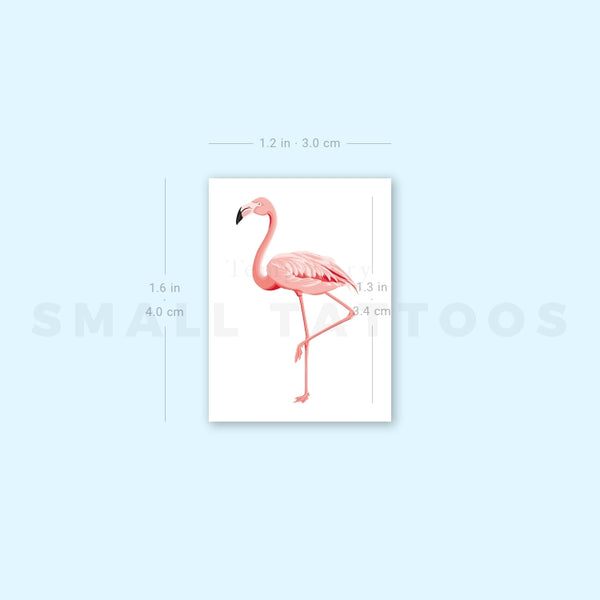 Pink Flamingo Temporary Tattoo (Set of 3)