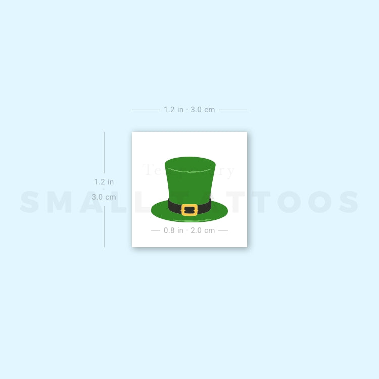 St. Patrick's Day Hat Temporary Tattoo (Set of 3)