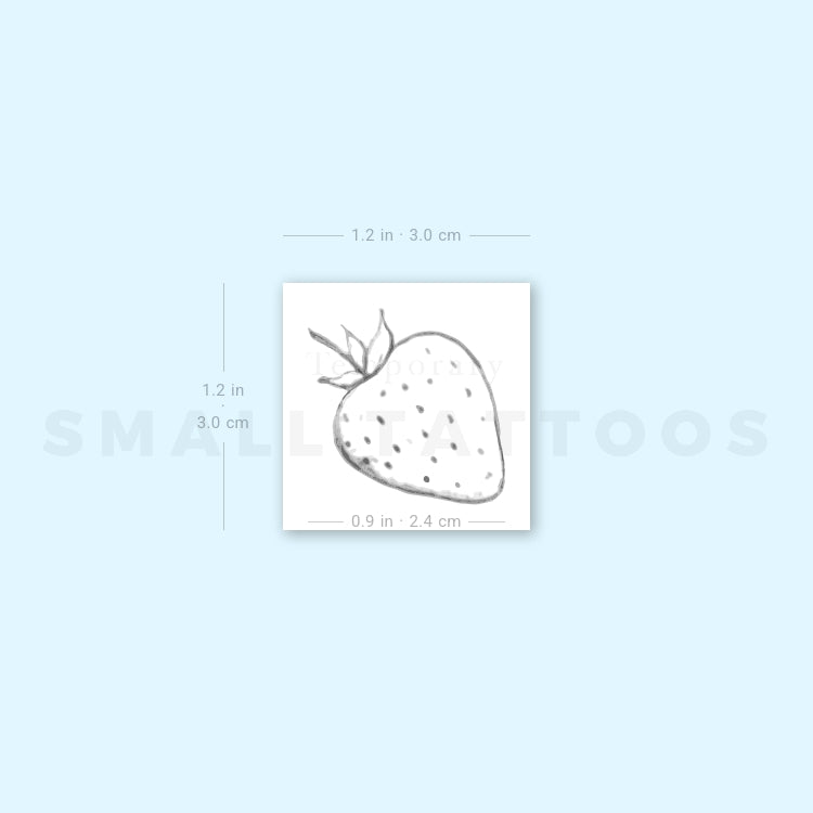 Strawberry By Stefano Mazza Temporary Tattoo (Set of 3)