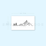 Mountain Lone Pine Trees Temporary Tattoo (Set of 3)