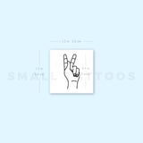 Sign Language K Temporary Tattoo (Set of 3)