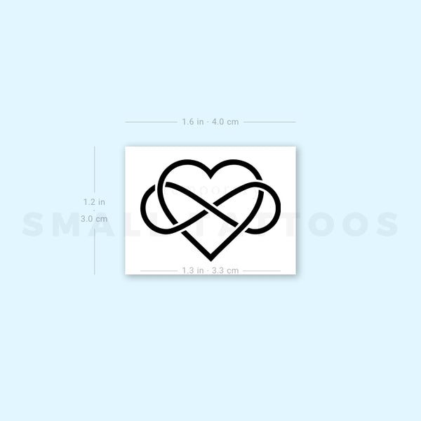 Intertwined Heart And Infinity Temporary Tattoo (Set of 3)
