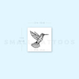 Low Poly Hummingbird Temporary Tattoo (Set of 3)