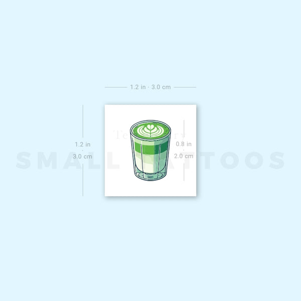 Matcha Latte Temporary Tattoo (Set of 3)