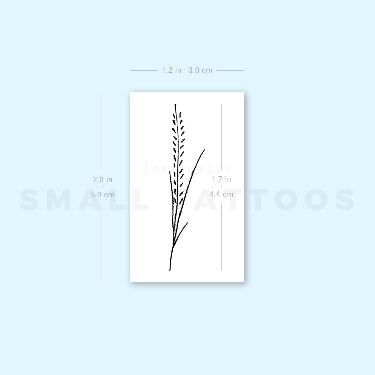 Wheat Plant Temporary Tattoo (Set of 3)