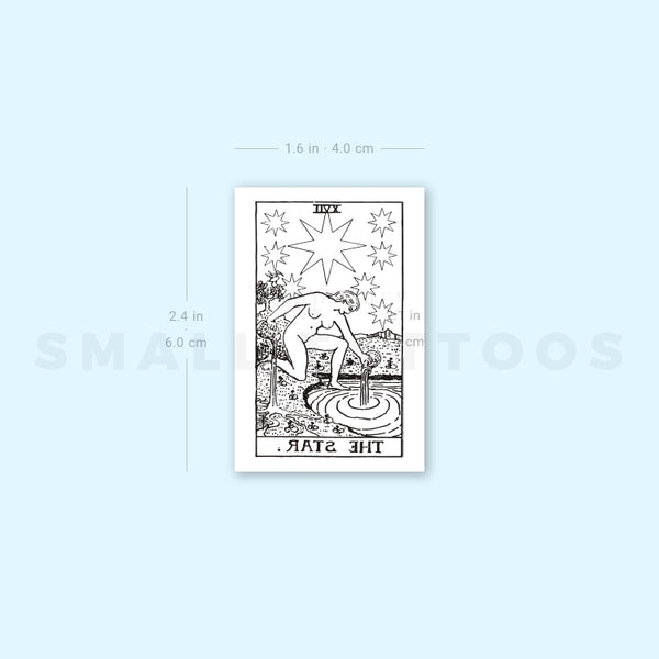 The Star Tarot Card Temporary Tattoo (Set of 3)