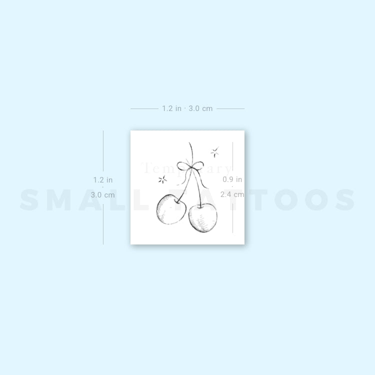 Cherries By Stefano Mazza Temporary Tattoo (Set of 3)