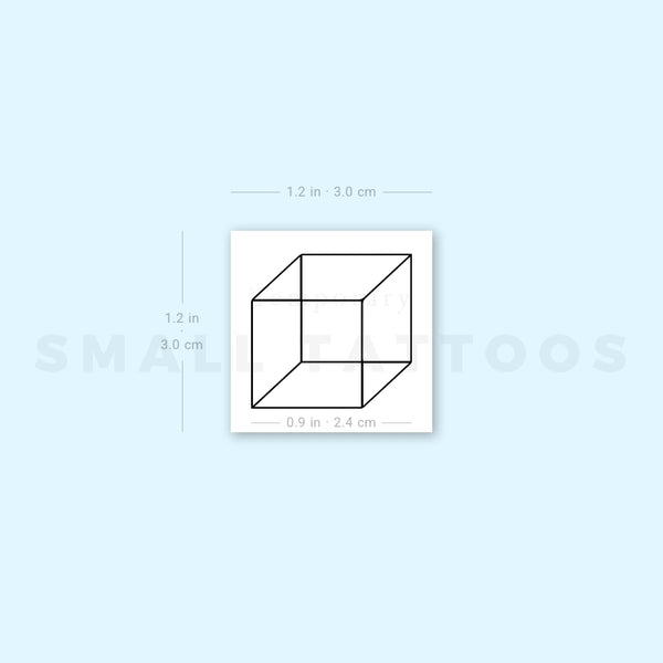 Cube Temporary Tattoo (Set of 3)