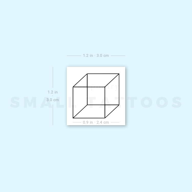 Cube Temporary Tattoo (Set of 3)