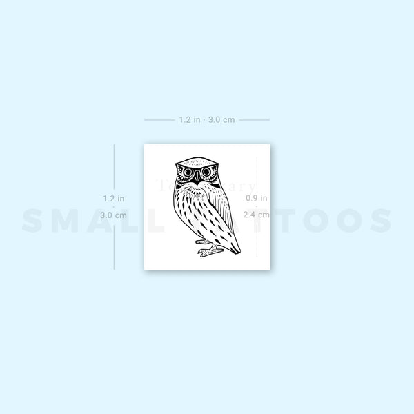 Owl Temporary Tattoo (Set of 3)