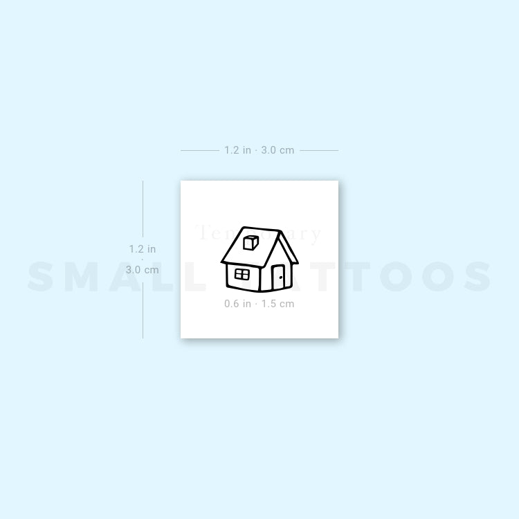 Tiny House Temporary Tattoo (Set of 3)