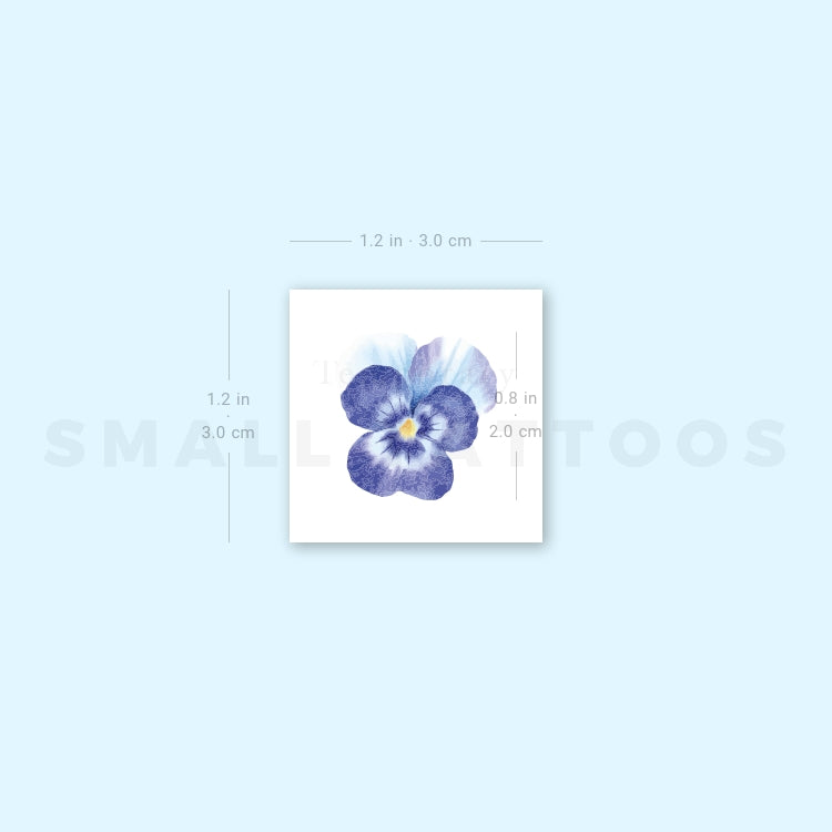 Tatuaje temporal de pensamiento azul (juego de 3)