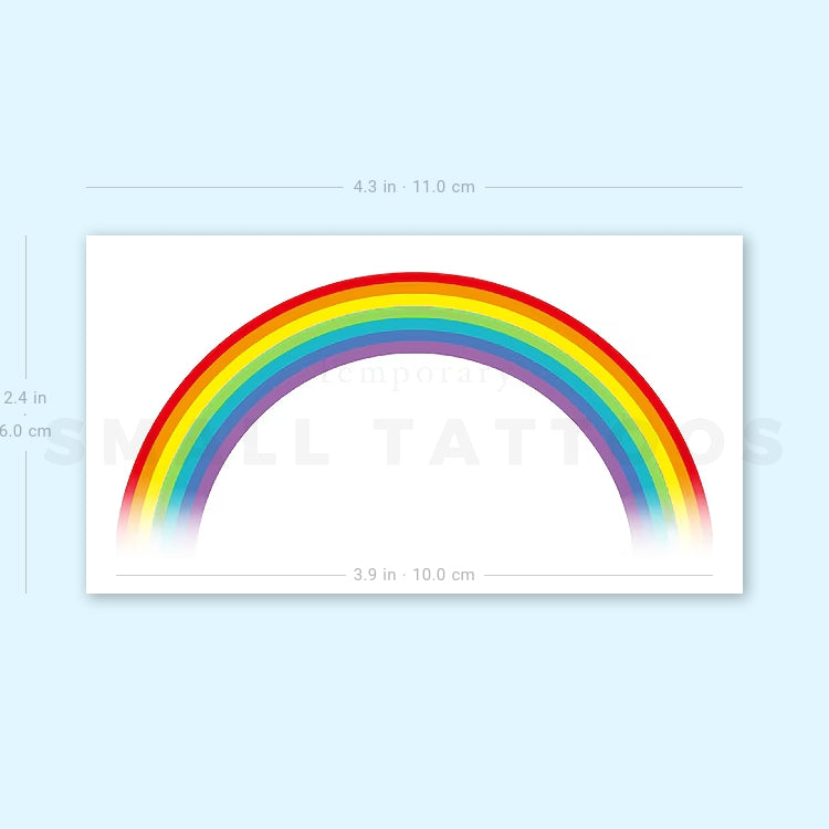 Color Rainbow Temporary Tattoo (Set of 3)