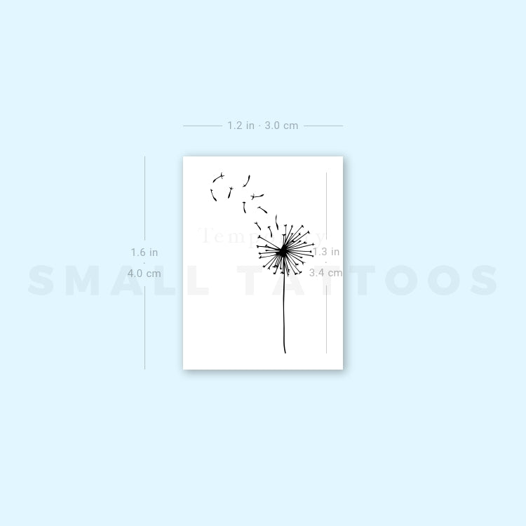 Small Blown Dandelion Temporary Tattoo (Set of 3)