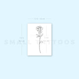 Fine Line Rose Temporary Tattoo (Set of 3)