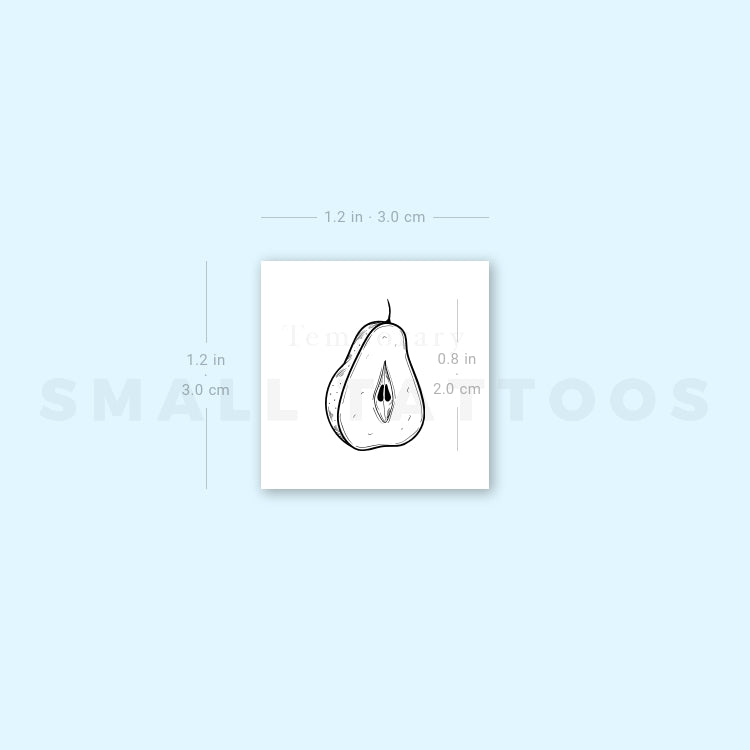 Pear Temporary Tattoo (Set of 3)