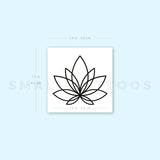 Line Lotus Temporary Tattoo (Set of 3)