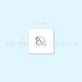 Letter B Script Temporary Tattoo (Set of 3)