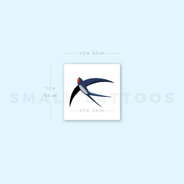 Swallow By Ann Lilya Temporary Tattoo (Set of 3)