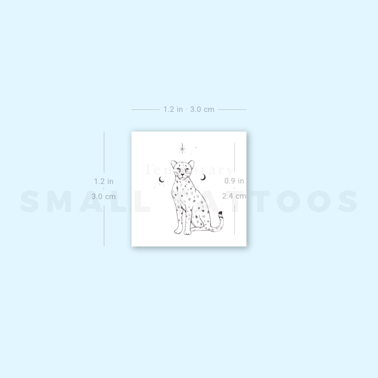 Little Cheetah By Stefano Mazza Temporary Tattoo (Set of 3)