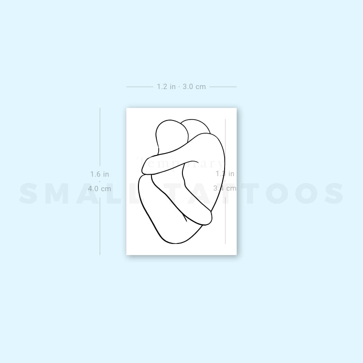 Anatomical Hug By Emba Temporary Tattoo (Set of 3)
