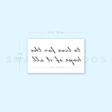 Handwritten Font To Live For The Hope Of It All Temporary Tattoo (Set of 3)