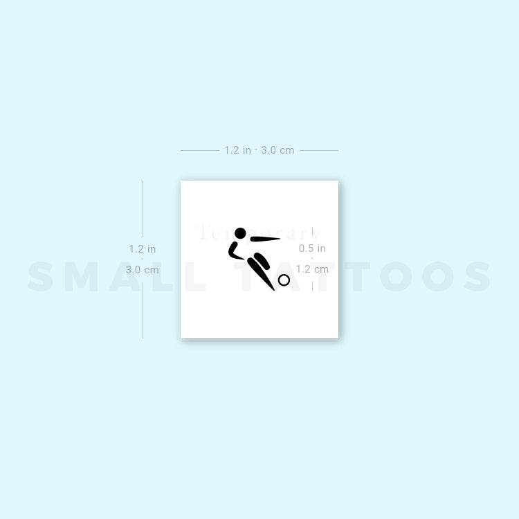Football Symbol Temporary Tattoo (Set of 3)