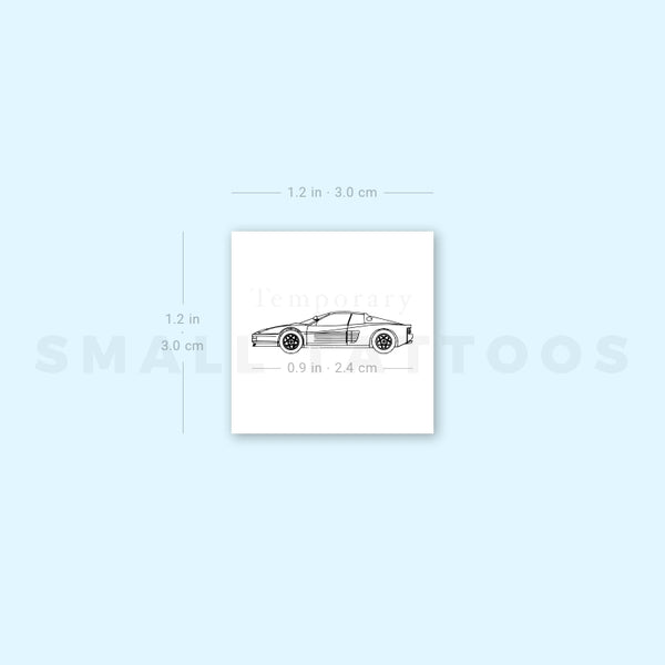 Ferrari Testarossa Temporary Tattoo (Set of 3)